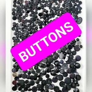 Assorted Black Buttons Collection ■■■ bulk Lot